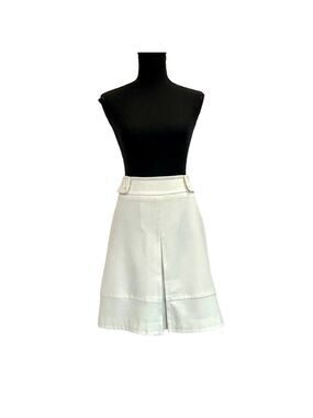 Sandra Angelozzi ivory light cream skirt front pleat Sz 38